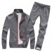 Mens Casual Plus Size Solid Color Tracksuits Stand Collar Cotton Sport Suits