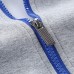 Mens Casual Plus Size Solid Color Tracksuits Stand Collar Cotton Sport Suits