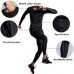 Three-piece Elastic Fitness Suits Men's Long-sleeved Running Training Breathable Sportswear Pants