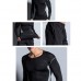 Three-piece Elastic Fitness Suits Men's Long-sleeved Running Training Breathable Sportswear Pants