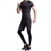 Three-piece Printing Thin Short-sleeved T-shirt Men's Running Training Sweat Breathable Sports Suits