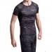 Three-piece Printing Thin Short-sleeved T-shirt Men's Running Training Sweat Breathable Sports Suits