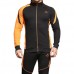 Mens Wear-Resistant Flexible Sweat Sportswear Zipper Stand Collar Fitness Suit