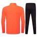 Mens Casual Outdooors Training Sport Suit Zipper Spell Color Football Sportswear