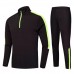 Mens Casual Outdooors Training Sport Suit Zipper Spell Color Football Sportswear