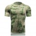 Outdoor Quick Dry Elasticity Camouflage Short Sleeve T-shirt Men's Python Pattern Skinny Fit Tees