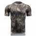 Outdoor Quick Dry Elasticity Camouflage Short Sleeve T-shirt Men's Python Pattern Skinny Fit Tees