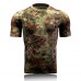 Outdoor Quick Dry Elasticity Camouflage Short Sleeve T-shirt Men's Python Pattern Skinny Fit Tees