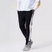 Men's Cotton Fashion Striped Feet Pants Casual Elastic Waist Sports Pants