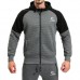 Men's Leisure Sports Hooded Sweater Spring Autumn Fitness Jogging Running Zip Up Hoodies