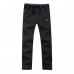Extra Large Size Men Sports Casual Running Slacks Cotton Drawstring Waist Zipper Pocket Pants