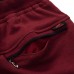 Extra Large Size Men Sports Casual Running Slacks Cotton Drawstring Waist Zipper Pocket Pants
