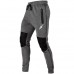 Men Running Sweatpants Color Block Zipper Pocket Outdoor Training Sport Pants