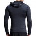 Men's Training Suit Long-sleeved Sports Jacket Reflective Zipper Moisture Wicking Workout Tops