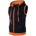 Fashion Casual Summer Hoodies Vest Men's Hit Color Stitching Hooded Sleeveless Tops