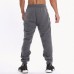 Men's Leisure Elastic Waist Drawstring Sports Pants Fitness Running Slim Foot Pants