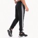 Men's Fitness Running Stitching Color Casual Sports Pants Elastic Waist Drawstring Slim Foot Pants