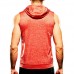 Mens Fashion Zip Up Fitness Running Hooded Vest Casual Quick Drying GYM Sports Hoodies Tank Tops