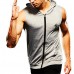 Mens Fashion Zip Up Fitness Running Hooded Vest Casual Quick Drying GYM Sports Hoodies Tank Tops