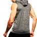 Mens Fashion Zip Up Fitness Running Hooded Vest Casual Quick Drying GYM Sports Hoodies Tank Tops