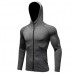 Mens Sports Fitness Running Training Tops Casual Long-sleeved Breathable Quick-Drying Zipper Hoodies