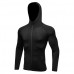 Mens Sports Fitness Running Training Tops Casual Long-sleeved Breathable Quick-Drying Zipper Hoodies