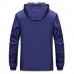 Outdoor Sports Hooded Water Repellent Windbreak Jacket Solid Color Lightweight Coat