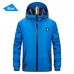 Outdoor Sports Hooded Water Repellent Windbreak Jacket Solid Color Lightweight Coat