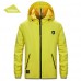 Outdoor Sports Hooded Water Repellent Windbreak Jacket Solid Color Lightweight Coat