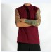 Fashion Solid Color Sleeveless Stand Collar Strap Open Men's Vest Sports Breathable Comfort Tops