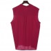 Fashion Solid Color Sleeveless Stand Collar Strap Open Men's Vest Sports Breathable Comfort Tops
