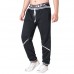 Men's Elastic Waist Drawstring Loose Casual Pants Comfort Stripe Waistline Sports Trousers