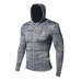 Men's Leisure Running Fitness Sports T-shirts Speed Dry Long Sleeves Basketball Training Suits