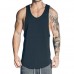 Men's Sleeveless Running Fitness Tops Breathable Solid Color Casual Quick-drying Sports Vest
