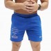 Mens Cotton Moisture Wicking Letters Printing Sports Shorts Solid Color Breathable Gym Bottoms