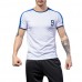 PRO Quick-drying Breathable Classic Printed Tops Mens Short Sleeve Skinny Fit Fitness Sports T-shirt