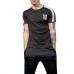 PRO Quick-drying Breathable Classic Printed Tops Mens Short Sleeve Skinny Fit Fitness Sports T-shirt