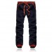 Men's Single Breasted Solid Color Elastic Waist Drawstring Sport Sweatpants Jogger Pants