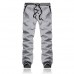 Men's Single Breasted Solid Color Elastic Waist Drawstring Sport Sweatpants Jogger Pants