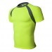 Men's Running Fitness Slim Quick-drying T-shirt Breathable Color Block Short Sleeve Tops