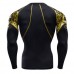 Mens Movement Speed Dry T-shirt Fitting Long Sleeved Elastic Training Workout Sport Tops
