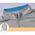 Mens Outdoor Sports Quick-drying Long-sleeved Breathable Collar Sunscreen Plus Size T-Shirt