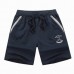 XS-5XL Mens Cotton Sports Shorts Elastic Waistband Zippered Pockets ShorT-pants With Drawstring