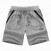 XS-5XL Mens Cotton Sports Shorts Elastic Waistband Zippered Pockets ShorT-pants With Drawstring
