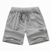 XS-5XL Mens Cotton Sports Shorts Elastic Waistband Zippered Pockets ShorT-pants With Drawstring