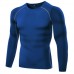 Mens Fitness Tights Elastic Wicking Long-sleeved T-shirt Basketball Running Training Tops