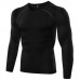 Mens Fitness Tights Elastic Wicking Long-sleeved T-shirt Basketball Running Training Tops