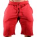 Mens Knee Length Pure Color Drawstring Waist Gym Running Sport Shorts