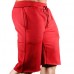 Mens Knee Length Pure Color Drawstring Waist Gym Running Sport Shorts