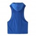 Stylish Men's Hooded Sleeveless Loose Vest Solid Color Fitness Tank Tops